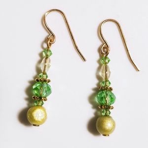 Faceted crystal beaded earrings
